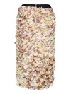 Marni Flower-embellished Midi Skirt In Neutral