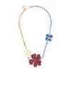 Marni Flower Embellished Necklace In Gold