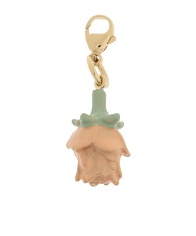 Marni Flower Keychain In Brown