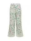 Marni Logo Patch Motif Printed Pants In White