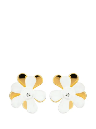 Marni Flower Pop Earrings In Gold