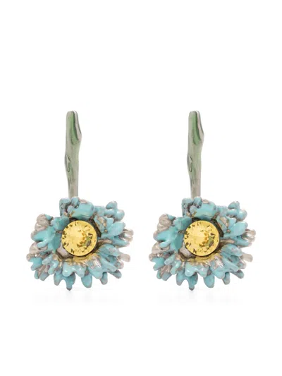 Marni Flower Pop Earrings In Silver