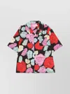 Marni Convertible-collar Floral-print Cotton-poplin Shirt In Multi