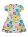 Marni Floral Puff-sleeve Dress In Multi