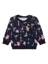 Marni Flower-print Sweatshirt In Blue