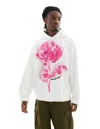 Marni Flower Printed Cotton Hoodie In White