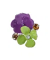 Marni Metal Flower Ring In Multi