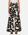 Marni Cotton Trousers With Black And White Dillies Print In Multicolor