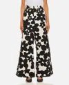 Marni Cotton Trousers With Black And White Dillies Print In Multicolour