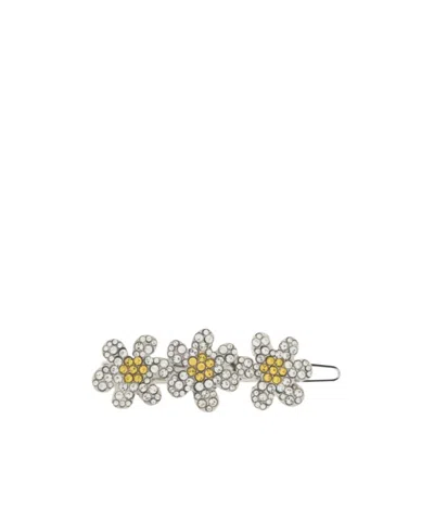 Marni Crystal-embellished Floral Hair Clip In Multi