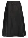 Marni Flowing Black Nylon Skirt In Black