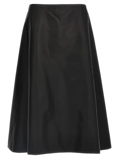 MARNI MARNI FLOWING BLACK NYLON SKIRT
