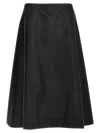 Marni Flowing Black Nylon Skirt In Black
