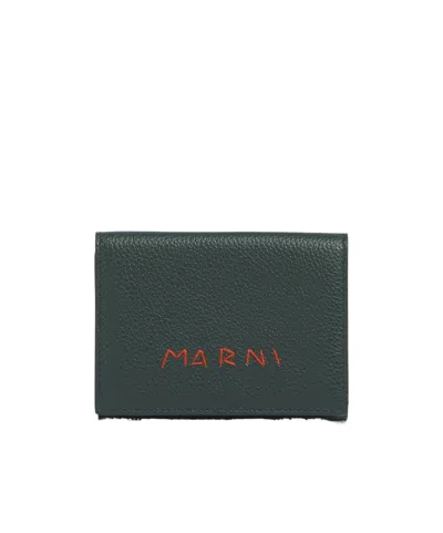 Marni Foldable Wallet In Green