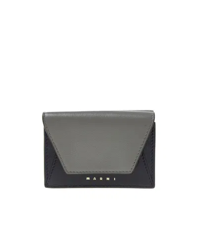 Marni Folding Wallet In Gray