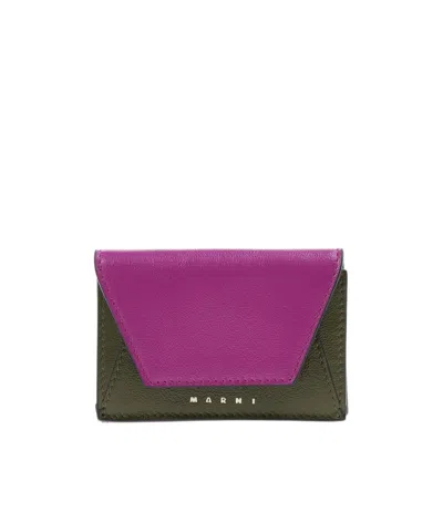 Marni Folding Wallet In Pink