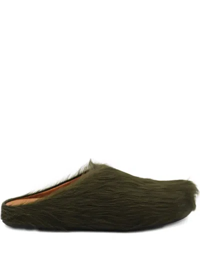 Marni Footbed Mules In Green