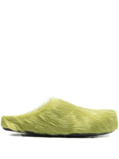Marni Footbed Mules In Green