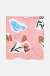 Marni Printed Silk Scarf In Pink
