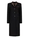 Marni Four-button Wool-felt Coat In Black