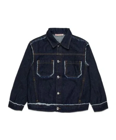MARNI MARNI KIDS RAW-CUT DENIM JACKET