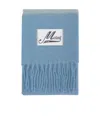 Marni Blue Striped Alpaca-mohair Scarf In Blue