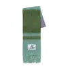 Marni Fringed Brushed-knit Scarf In Green