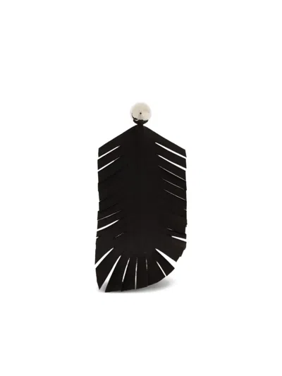 Marni Fringed Drop Earrings In Black