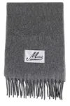Marni Fringed Gray Alpaca Scarf In Gray