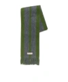 Marni Grey Mohair Blend Scarf With Fringes
