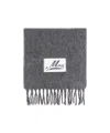 Marni Wool Scarf With Logo In Gray