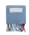Marni Maxi-logo Scarf In Blue