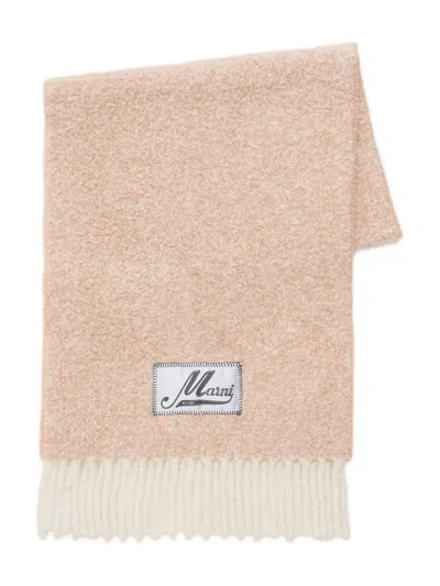 Marni Fringed Scarf In Brown