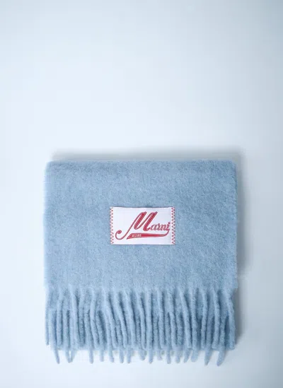 Marni Fringed Wool Scarf