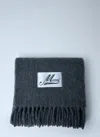 Marni Light Blue Brushed Alpaca Scarf In Gray