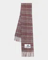 Marni Check-pattern Fringed Scarf In Black