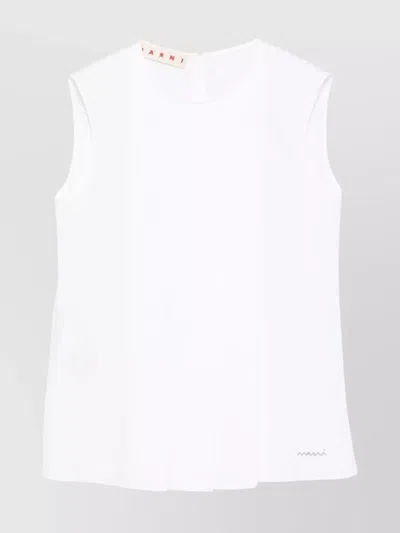 MARNI FRONT PLEAT SLEEVELESS BLOUSE