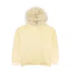 Marni Fuax Fur Hooded Sweatshirt In Yellow