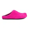 Marni Fuchsia Calf Hair Fussbett Mules In Pink