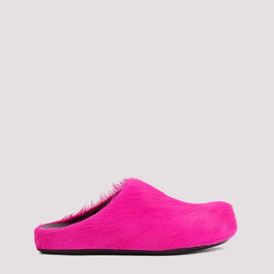 MARNI FUCHSIA SLIP ON SLIDES