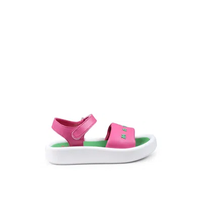 MARNI FUCHSIA SANDALS POUR FILLE AVEC LOGO