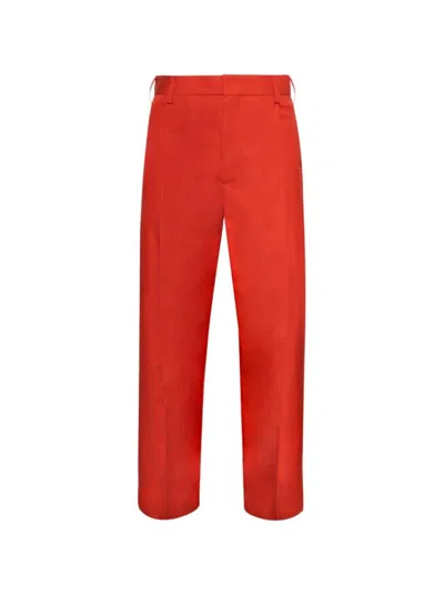 Marni Full-length Red Trousers With Structured Design