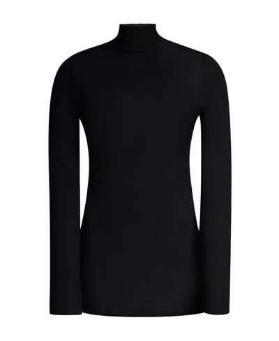 Marni Funnel-neck Long-sleeve Top In Black