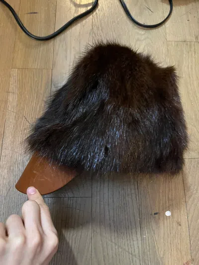 Pre-owned Marni Fur Beaver Cap Hats In Brown