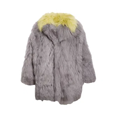 Pre-owned Marni Fur Coat Atmosphere 'grey' | Men's Size 42 In Gray