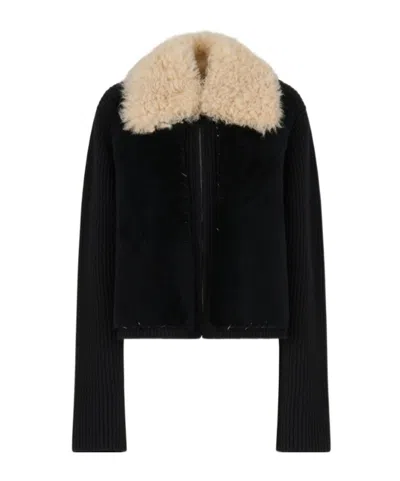 MARNI FUR-COLLARED ZIP JACKET