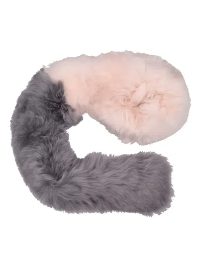 Marni Fur Colourblock Scarf In Multi