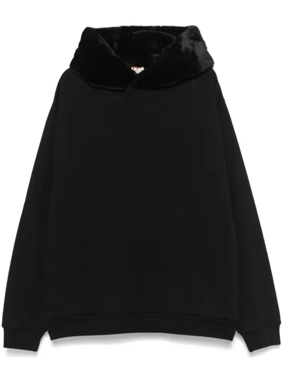 MARNI FUR-HOOD SWEATSHIRT