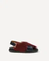 Marni Fussbett Plush Cross-strap Sandals In Multi