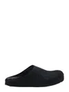 Marni Sabot Fussbett In Vitello A Pelo Lungo Nero In Black